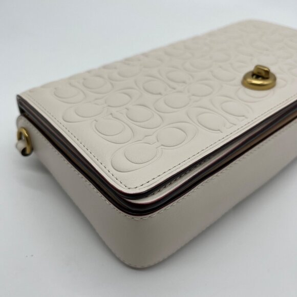 Coach Ivory Embossed Leather Dinky Crossbody Bag 30427 - Picture 6 of 12